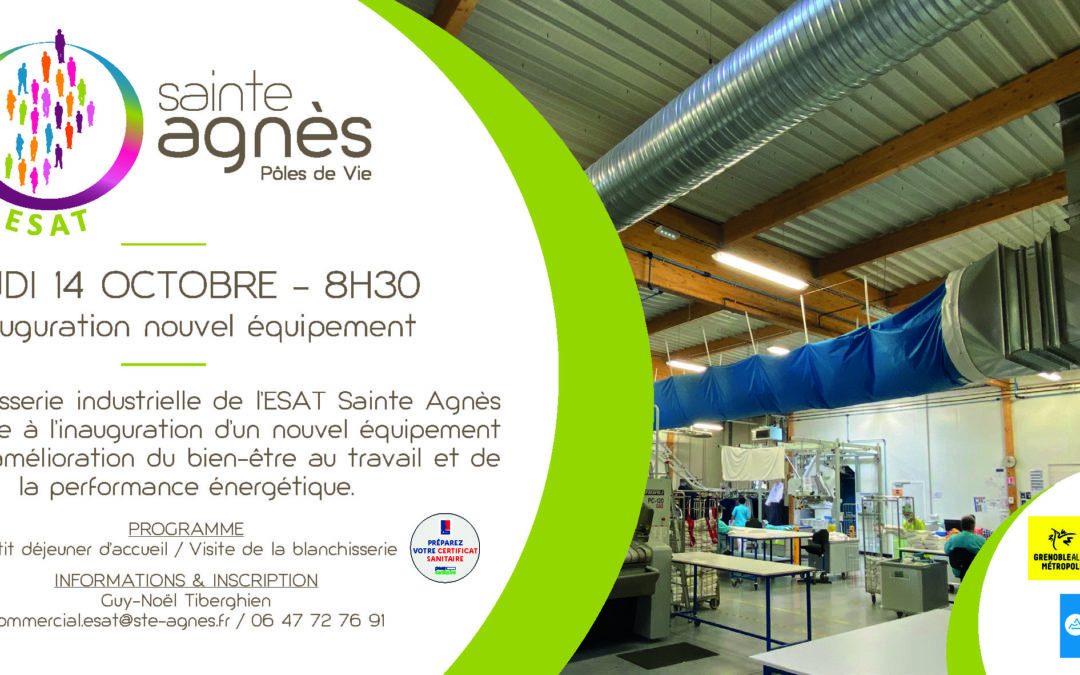 ESAT Sainte-Agnès Blanchisserie – Inauguration Nouvel équipement