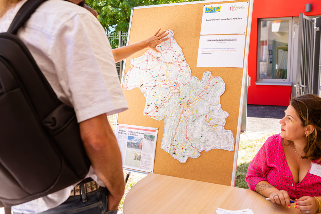 Carte des accueillants familiaux de Sainte-Agnès