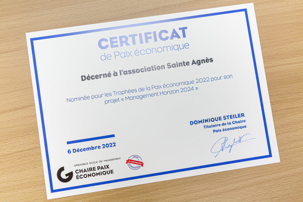 Certificat de la Paix économique de GEM